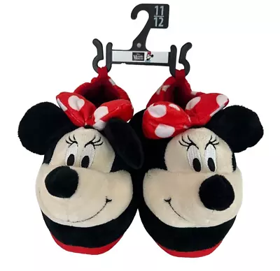 Disney Minnie Mouse Slippers  Toddler Girls Size 11/12  Plush Slippers • $14.94