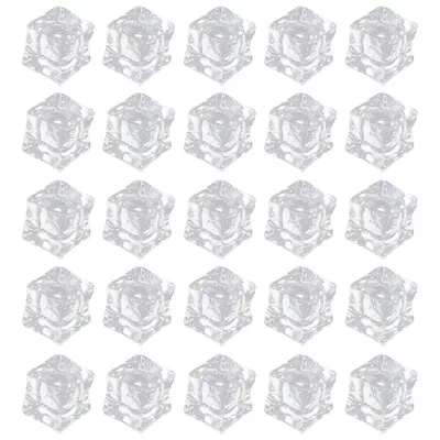 50 Pcs Ice Cubes Fake Diamond Clear Ice Cubes Vase Fillers Ice Cube Artificial • £13.38