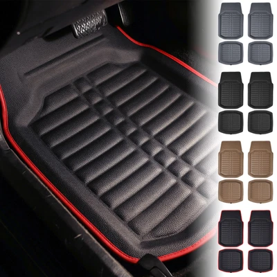 $39.99 • Buy PU Leather Floor Mats For Auto Car SUV Van Deep Tray Waterproof For Car 4pc Set