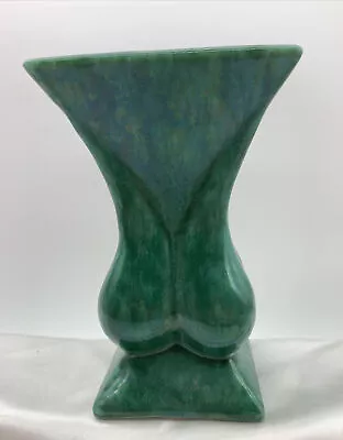 Vintage Gonder E-71 Pottery Vase USA Ceramic/Clay~Green~Art Deco • $15