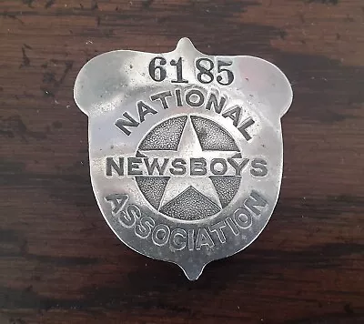 Vintage Badge -  National Newsboys Association Badge #6185 • $49.99