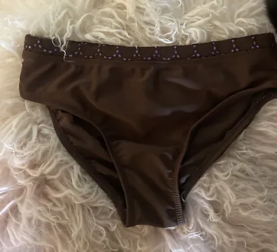 Nwot Via Marina Bottom Brown Purple Under. Waist Band Hygiene Pad Intact Size S • $8.99