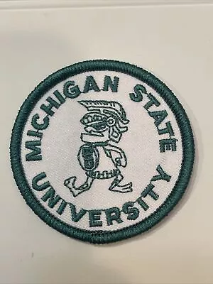 MSU Michigan State Spartans Vintage  Embroidered Iron On Patch 2.5” X 2.5” • $6.89