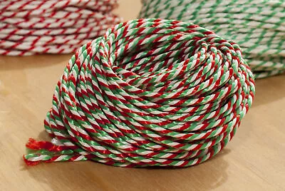 Bakers Xmas Colours Catering Twine 2mm Arts Crafts String Cotton 10m + Free 10m • £3.49