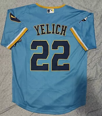 Brewers Christian Yelich #22 *NWT* Jersey Mens Sizes   S M L XL 2XL Avail • $49.99