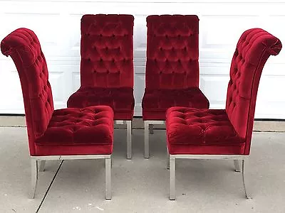 Set Of 4 Mid Century Milo Baughman Highback Dining/accent Chairs • $899.99