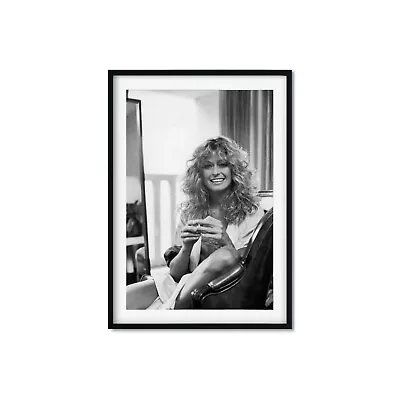 Farrah Fawcett Portrait Black&White Art Poster Print. Great Home Decor • $84.50