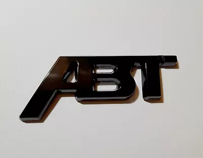 ABT Gloss Black 3D Metal Badge Emblem For Audi A1 A3 A5 A7 SQ5 TT RS6 RS3 Q5 Q7 • £6.39