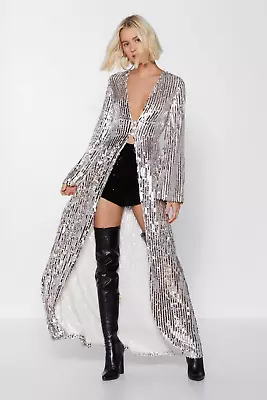 Nasty Gal Sequin Maxi Kimono Jacket • £10