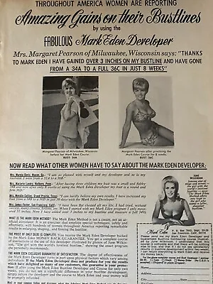 Mark Eden Bust Developer Full Page Vintage Print Ad • $1.99