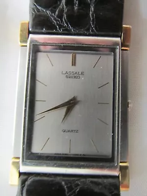 Vintage Mens Seiko Lassale Quartz Wristwatch Working Well Lugs Move • $395