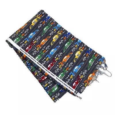 Jo Ann Fabric Cotton Flannel Fabric Kids Race Car Print Approx 73” X 40” Cotton • $12.99