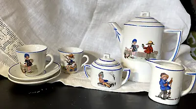 Vintage  Hand Painted Child’s Tea Set / 9 Pieces • $19