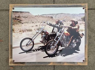 Easy Rider Motorcycle Chopper Biker Photograph Vintage  Harley Davidson Sign USA • $36.95
