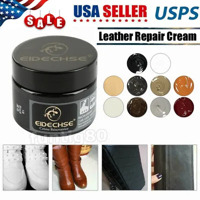 Leather Colour Restorer Balm Dye Faded Worn Leather Sofa Shoes Car Repair Cream • $10.28