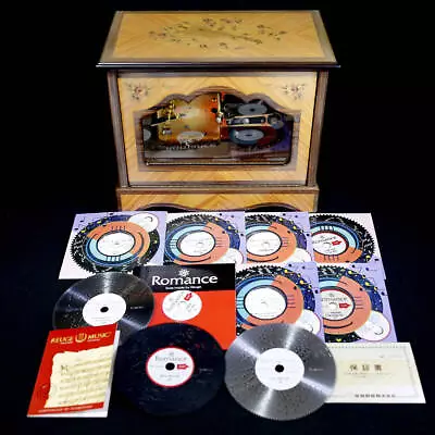 Set  Luge Luxury Disc Music Box Dix With 10 Sheets • $1778.03