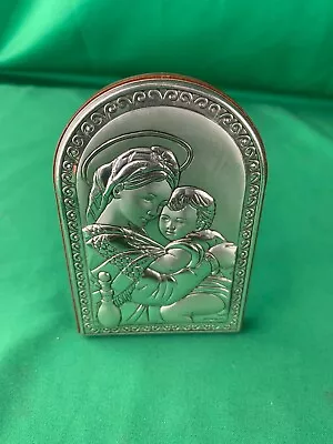 Europa Argeni Silver Plaquette Of Madonna Relief Of The Chair  • $29.99