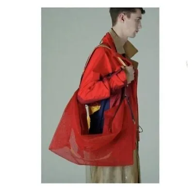 Toga Virilis Red Mesh Duffle Bag New Mens Travel Sporty Luggage • $209.98