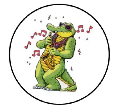 Mardi Gras Alligator Horn Label Envelope Seal Scrapbooking • $2.20