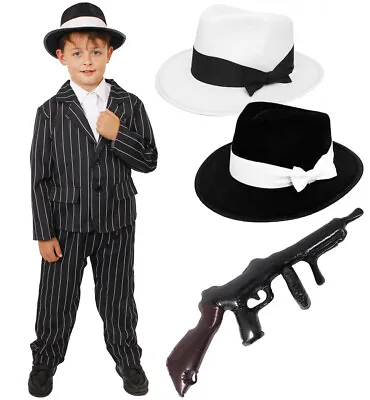 Boys Gangster Costume 1920's Fancy Dress Costume Theatre Stag Show Production • £9.99