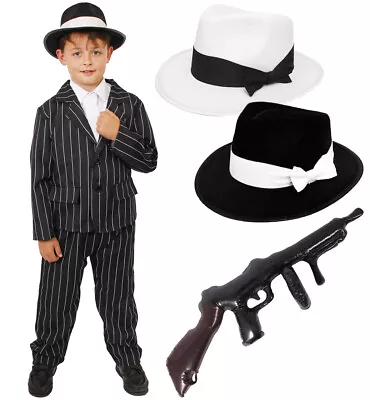 Child Gangster Costume Boys 1920's Fancy Dress Theatre Stage Show Production • £17.99