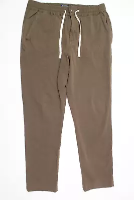 J.Crew Cordura Chino Pants Mens Medium Brown Elastic Waist Slim Fit Casual • $17.97