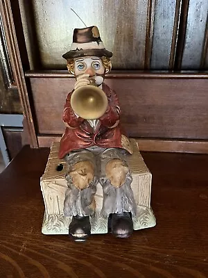 WACO Melody In Motion Willie The Trumpeter Hobo Clown Music Box When The Saints • $69.99