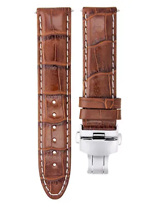 22mm Leather Watch Strap Band For Montblanc Timewalker Chrono Utv L/brown Ws • $29.95