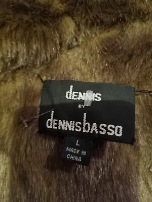 £77 • Buy Dennis By Dennis Basso,  Faux Fur/sheepskin Coat, Size L  Reversible Hooded, Col