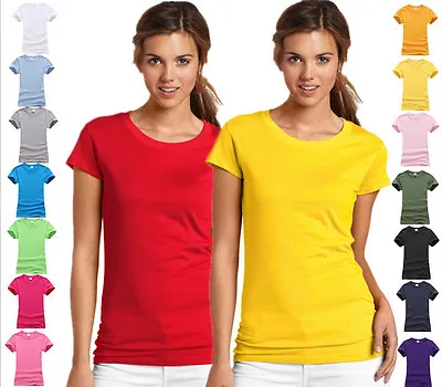 Gildan Youth Teenager 100% Premium Preshrunk Cotton Ladies Ring Spun T-Shirt • $6.49