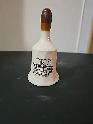 Fairway Ceramic Bell Soo Locks Sault Ste Marie Collectible W/Picture Of Ship C17 • $18