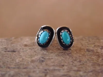 $19.99 • Buy Navajo Sterling Silver Turquoise Post Earrings! Handmade!