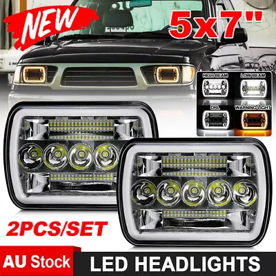 For 1983-2004 Toyota Hilux LED Headlights 5X7'' Hi/Lo Beam DRL Head Light Kit AU • $48.79