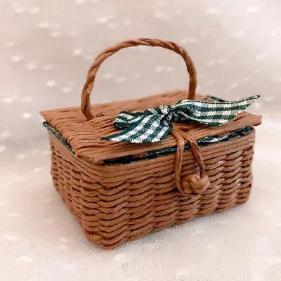 Handmade 1/6 Scale Dollhouse Miniature Picnic Storage Basket Outdoor • $14.98