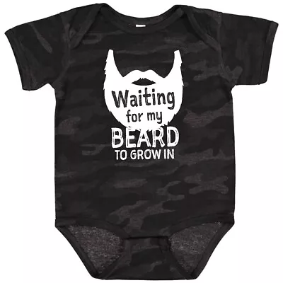 Inktastic Waiting For My Beard To Grow In Baby Bodysuit Men Beards Tattoos Up • $19.99
