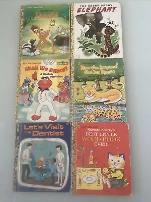 Little Golden Books: Various Titles Bundle Lot X 6 Vintage Walt Disney • $25