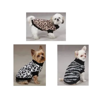 $20.99 • Buy Animal Print Dog Sweaters By Zack & Zoey In 3 Animal Prints 3 Sizes