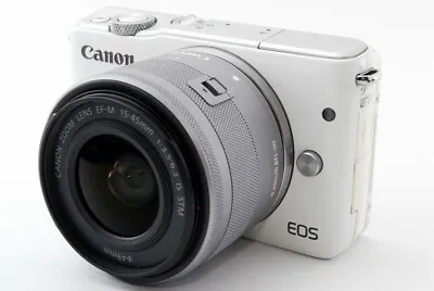 Canon EOS M10 18.0MP 15-45mm Lens Kit White [Exc W/8GB SD CardStrap [197] • $713.39