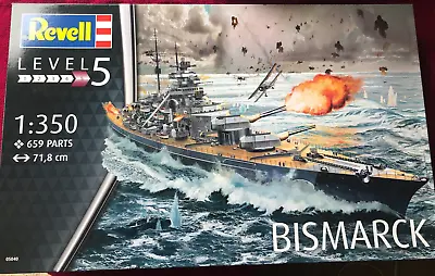 Revell 05040 Bismarck 1:350 Level 5. 659 Parts. Unpainted Kit. • £69.99