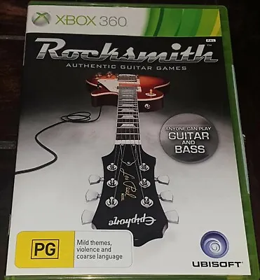 Rocksmith Authentic Guitar Games - XBOX 360 - PAL - With Manual - FREE POST • $12.99