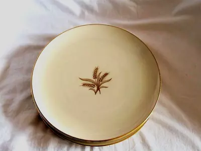 4 Vtg Lenox China Ivory Gold Wheat 10  Dinner Plates Unused • $12.99