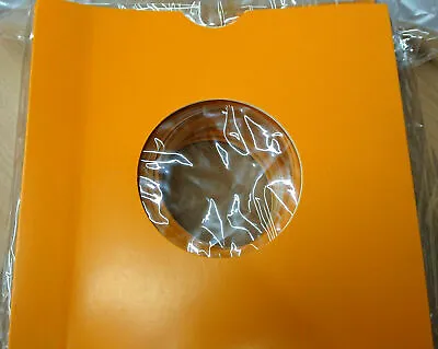 7  Vinyl Record Card Sleeves 50 Pack Orange Replacement Sleeves Covers • £12.99