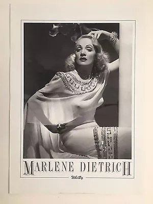 MARLENE DIETRICH WHITEY  BY JULIKA BUSSE AUTHENTIC 1980's ART PHOTO PRINT • $79.99