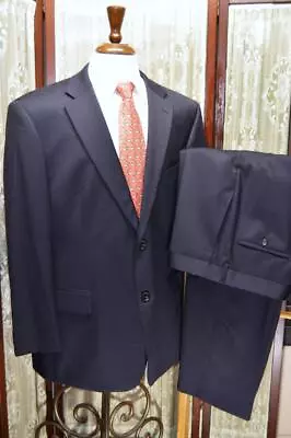 Hugo Boss *USA* 46 R Super 100s Wool Passolini Movie Navy Blue 2 Vent Suit G7j3 • $115