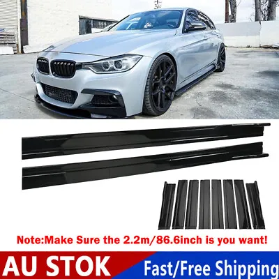 86.6  Black Side Skirt Extension Panels For E90 E92 E93 325i 335i 320i 328i AU • $43.95