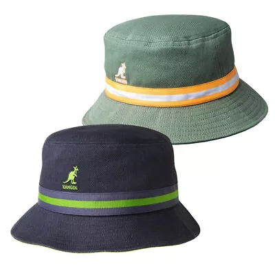 Kangol Mens 100% Cotton Retro Stripe Lahinch Bucket Hat • $40.46