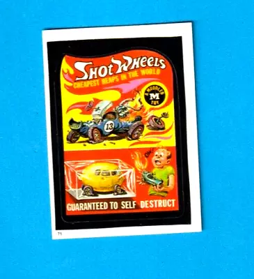 1986 Wacky Packages Album Series  SHOT WHEELS  #71 Album Sticker • $1.99