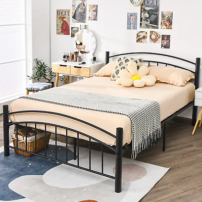 Queen Size Bed Frame 3FT Metal Platform Bed Frame Adults Kids Teenagers Bedroom • £84.95