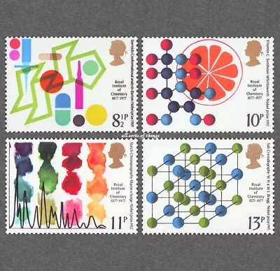 GB 1977 Royal Institute Of Chemistry Centenary Set Sg1029-1032 MNH UM • £0.99