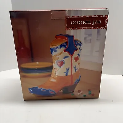 Cowboy Boot Ceramic Cookie Jar • $54.99